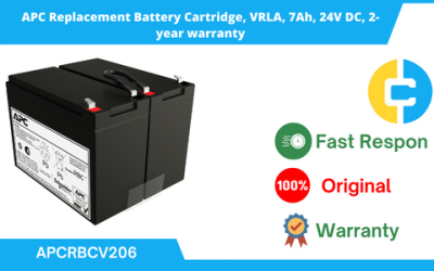 APC Replacement Battery Cartridge, VRLA, 7Ah, 24V DC, 2-year warranty APCRBCV206